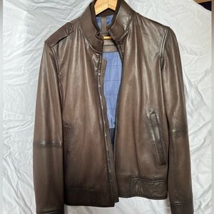 Massimo Dutti Leather Coat